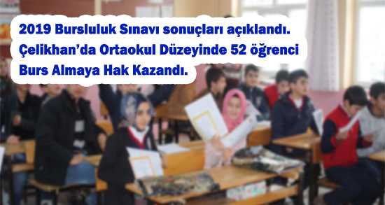 Çelikhan'da 53 Öğrenci Burs Almaya Hak Kazandı.