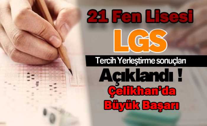 Çelikhan'da LGS Başarısı: 21 Fen Lisesi